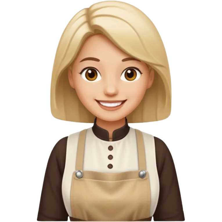 Hold. Women painting smilling tablier emoji