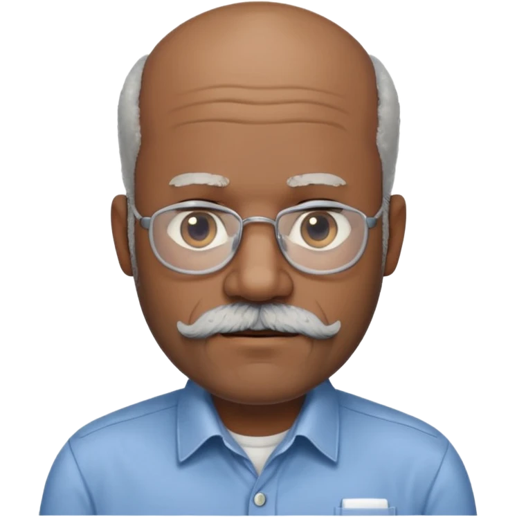Balding old-middle-aged black office man I.T. Supervisor emoji