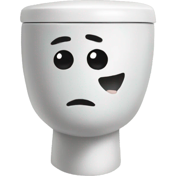 toilet with a man head peaking out with his neck emoji
