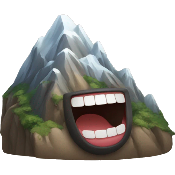 mountain laughing out loud emoji