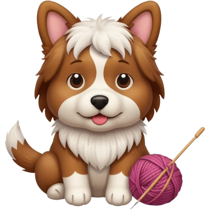 dog knitting  emoji