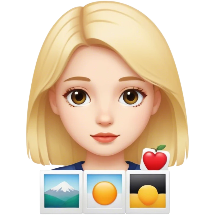 a polaroid photo girl  emoji