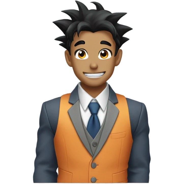Goku in a suit emoji