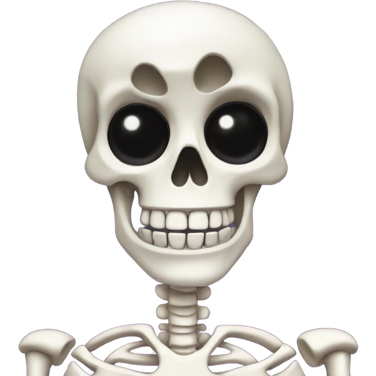skeleton at a disco party emoji