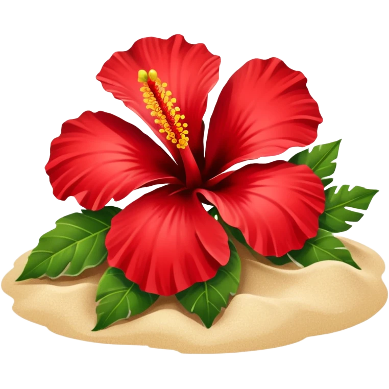 Hibiscus on the beach  emoji