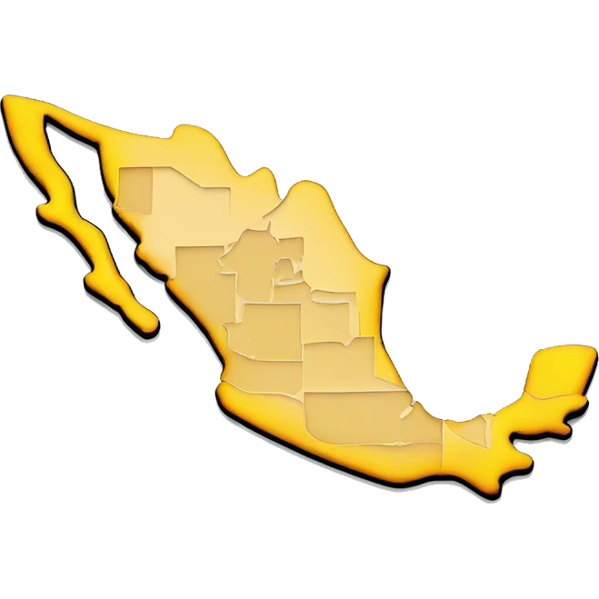 computer with Mexico map on the screen emoji