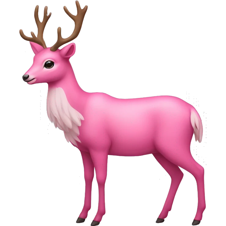 pink deer emoji
