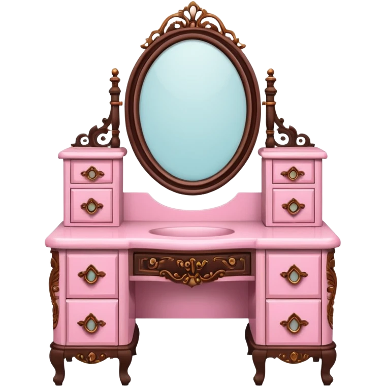 pink and brown vanity emoji