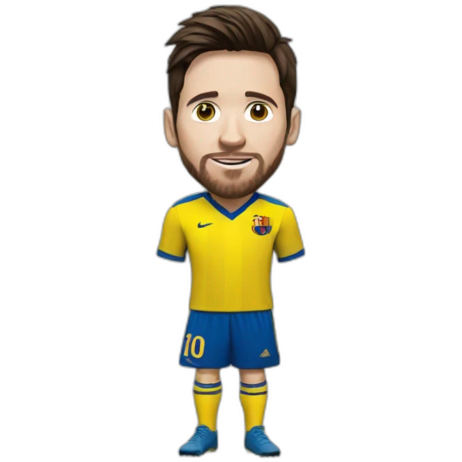 Messi wearing yellow shirt emoji