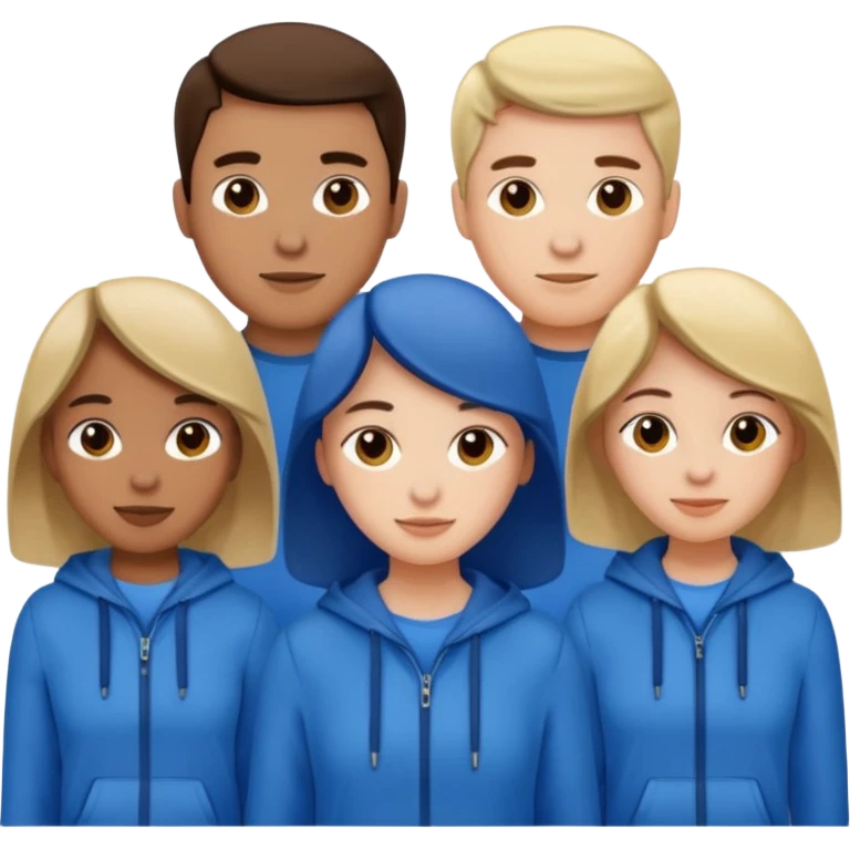 Cholos vestidos de azul emoji