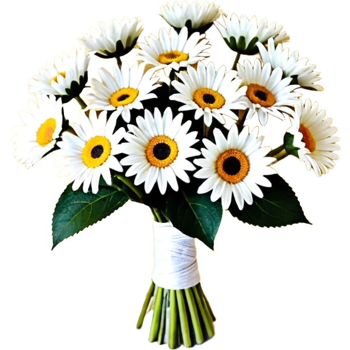 букет из только ромашек полевых маленьких  emoji