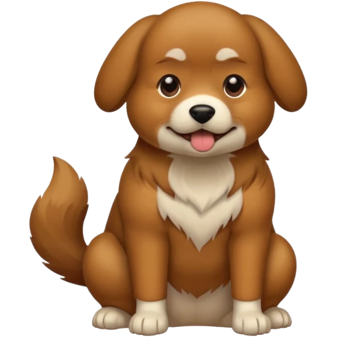 Dog pooping emoji