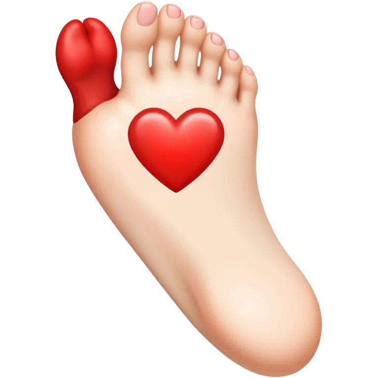 foot that looks like a heart  emoji
