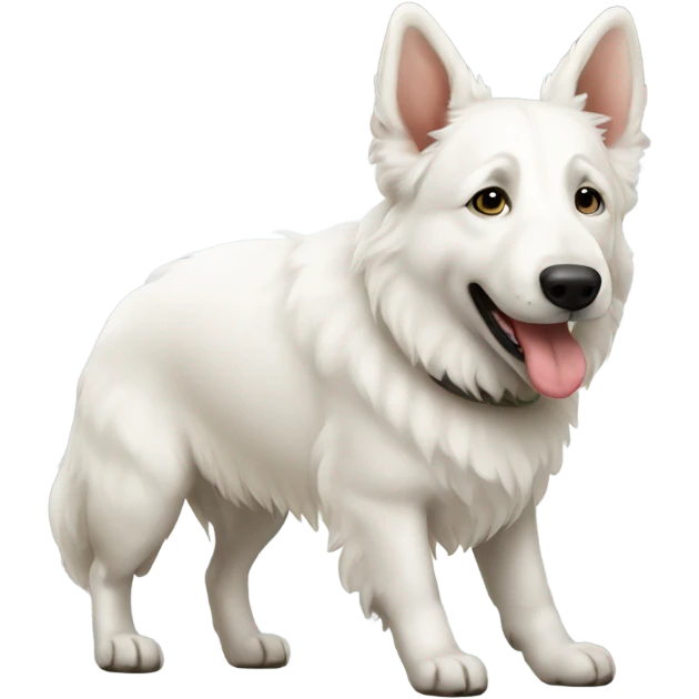 three white shepherds emoji