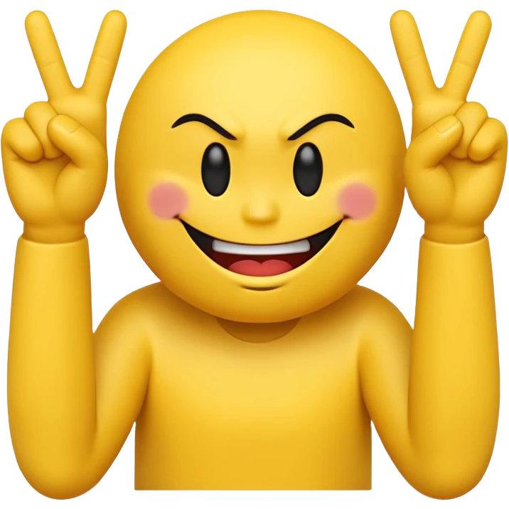 Smiley face with a attitude face and flipping his middle fingers of both hands and both feets emoji