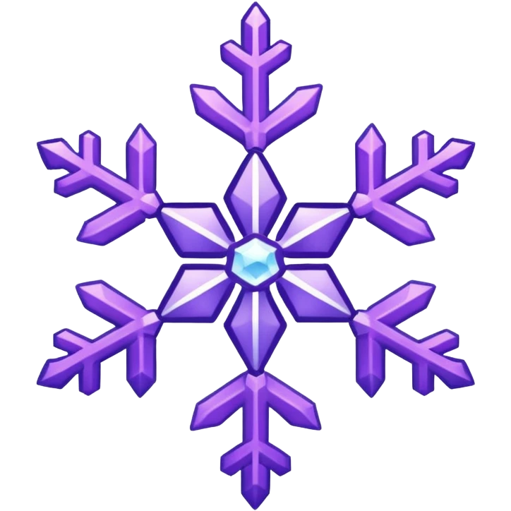 Purple snowflake emoji