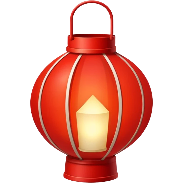 Paper Lantern + red glow, Street Lanterns. emoji