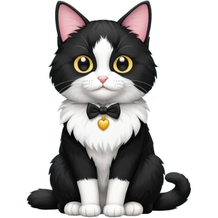 Tuxedo cat emoji