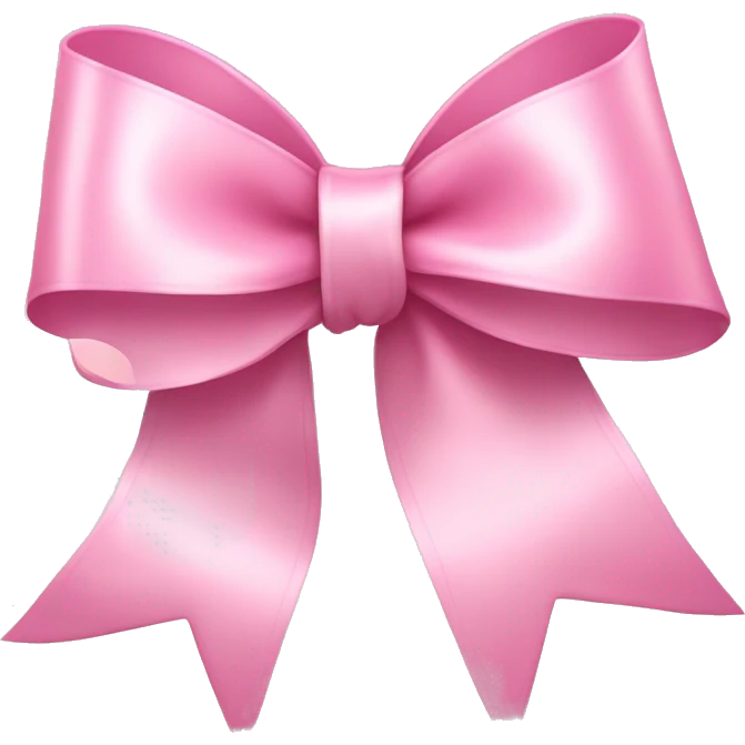 light pink ribbon bow emoji