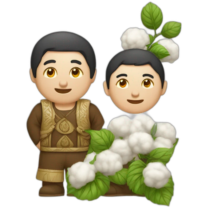 uzbekistan and cotton emoji