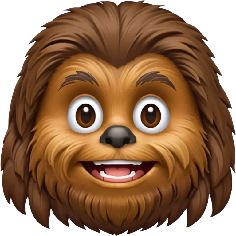 pero la cara de chewbacca en formato png con menos detalle, mas delgado y sonriente emoji