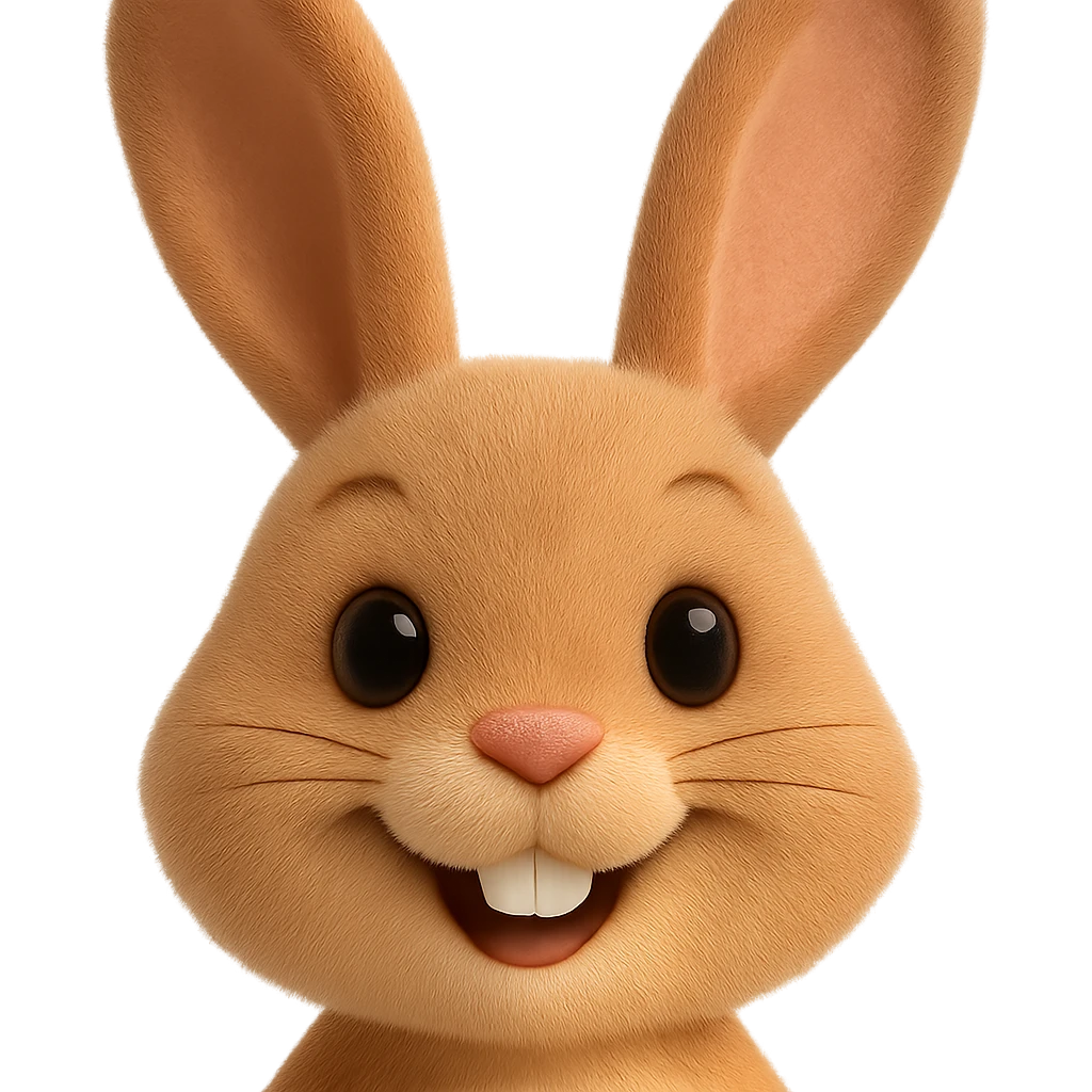 smiling bunny with long ears emoji