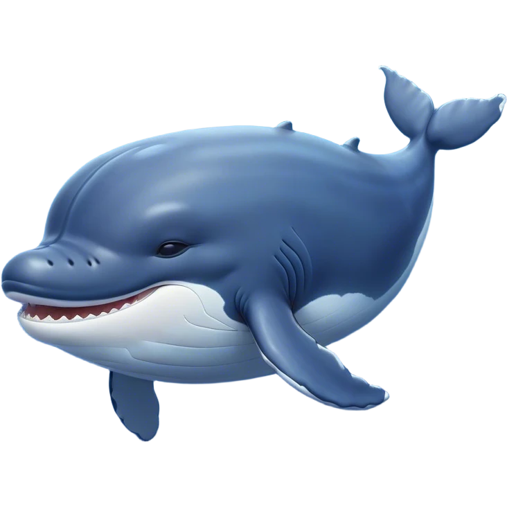 Meme-Worthy Cute Sleeping Humpback Whale Portrait Emoji, Head resting peacefully with a contented smile, showcasing an enormous blue-gray body with gently drifting pectoral fins and eyes softly closed in serene slumber, Simplified yet adorably endearing features, highly detailed, glowing with a soft, drowsy deep-sea light, high shine, relaxed and utterly lovable, stylized with an air of playful oceanic laziness, soft glowing outline, capturing the essence of a sleeping humpback whale that feels destined to become the next viral icon of adorable marine rest! emoji
