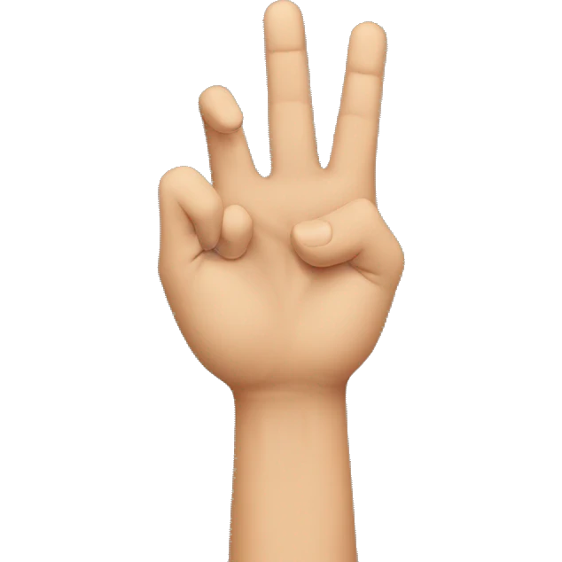 A person holding up their fingers signaling a small amount of something emoji