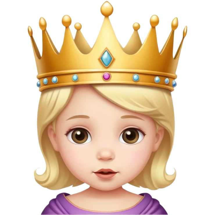 baby girl with crown  emoji