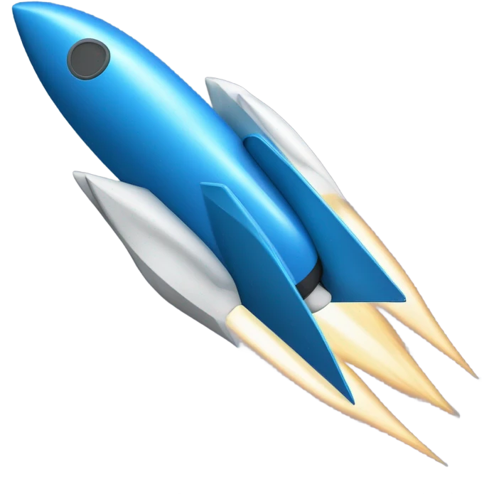 BLUE ROCKET emoji