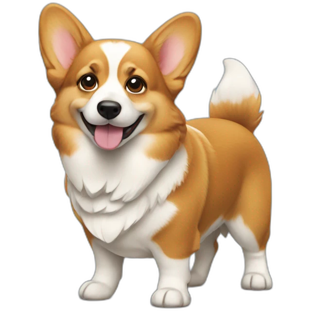 corgi standing in profile emoji