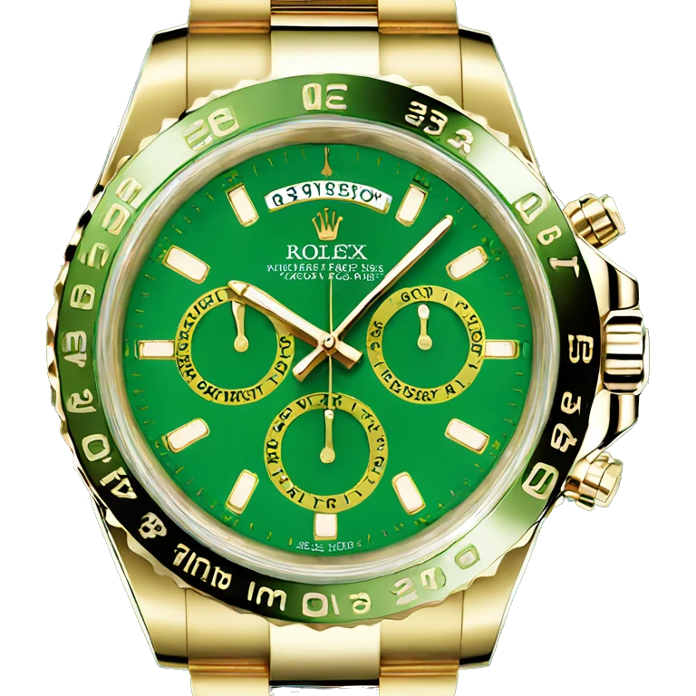 Rolex gold green watch emoji