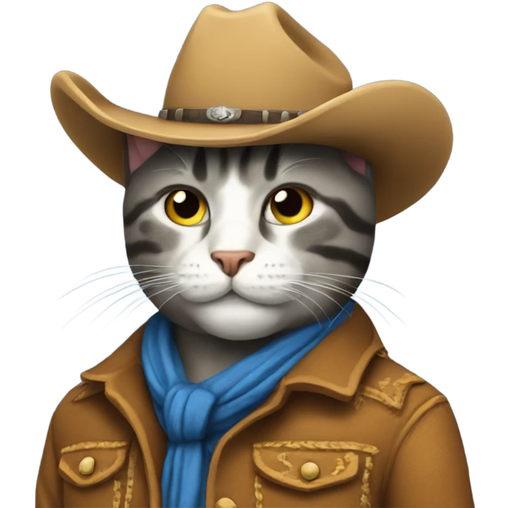 Cat cowboy emoji