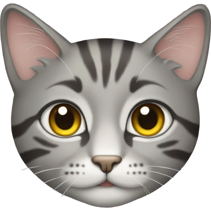 Grey tabby cat emoji