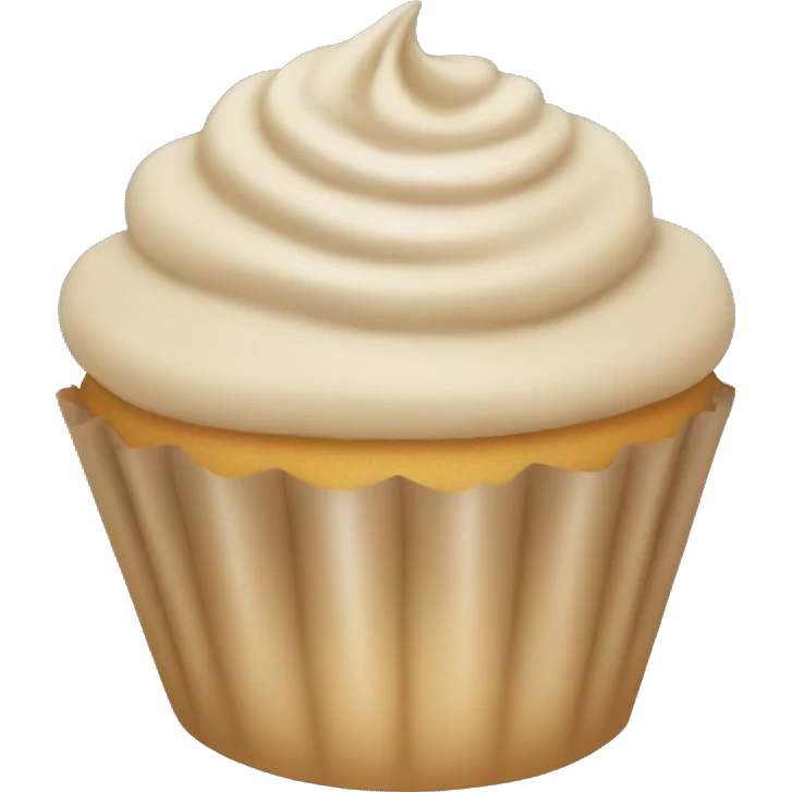 Beige cupcake emoji