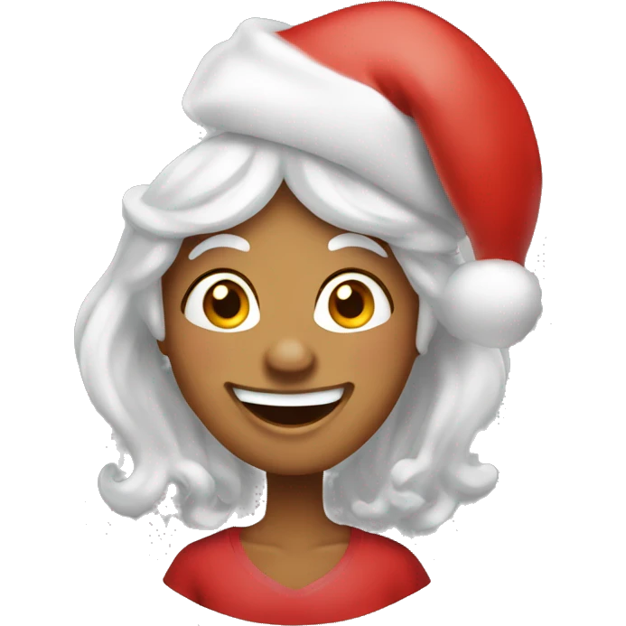 Create a laughing Santa mama claus emoji  emoji