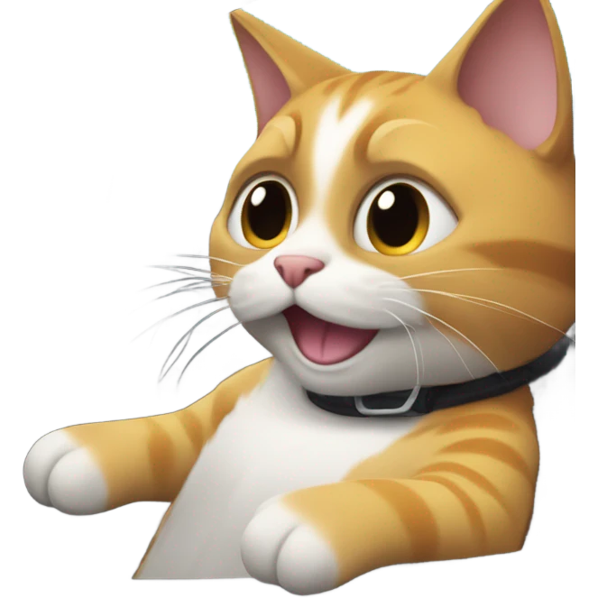 Cat with a sports car emoji