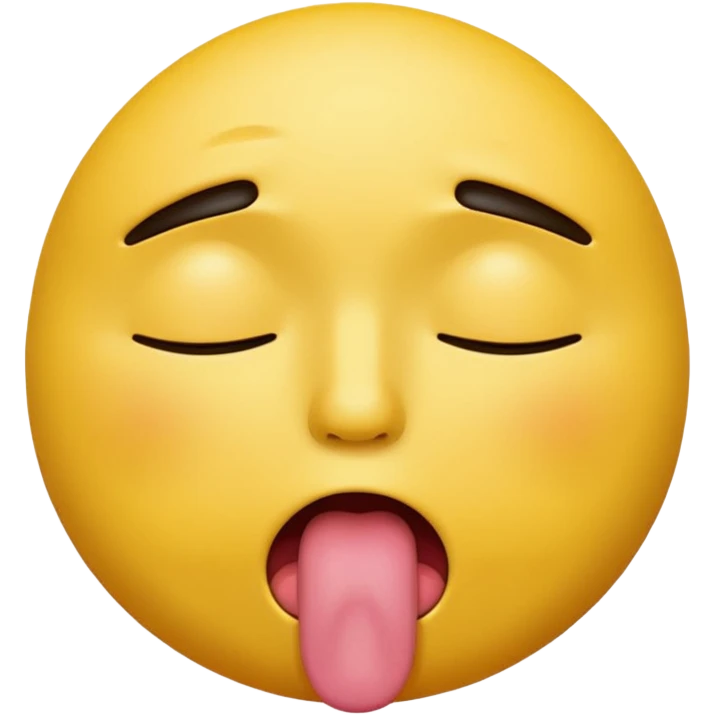 disappointed yellow face tongue emoji