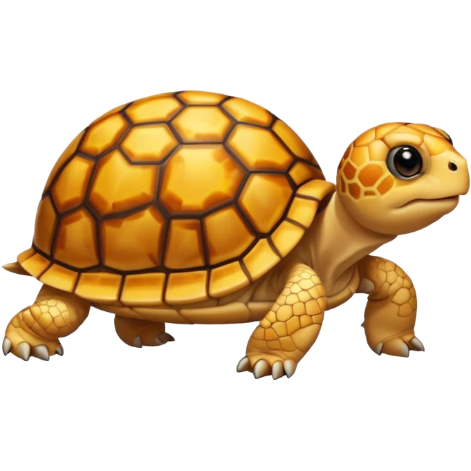 A young very small yellow tortoise emoji