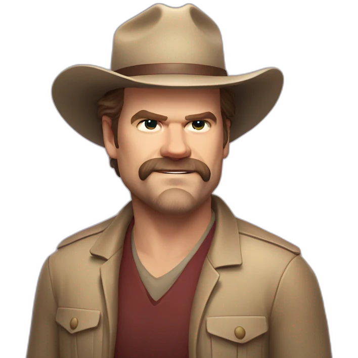 Jim Hopper David harbour little smiling emoji