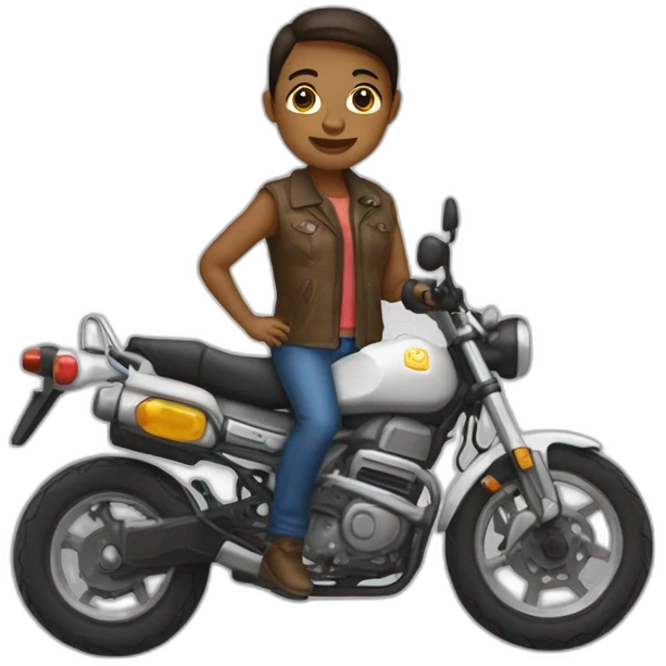 Un kebabe qui est sur une moto emoji