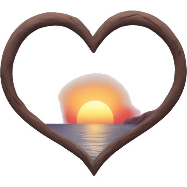 Sunset heart emoji