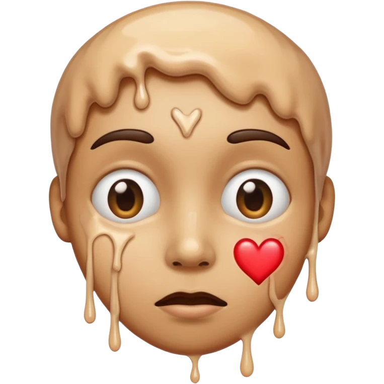 Cara derretida con ojos de corazón emoji