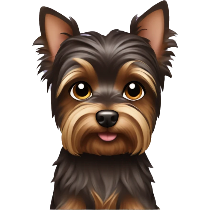 Dark chocolate Yorkshire terrier  emoji