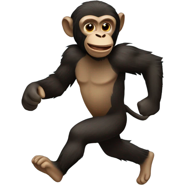 Chimpazee running emoji
