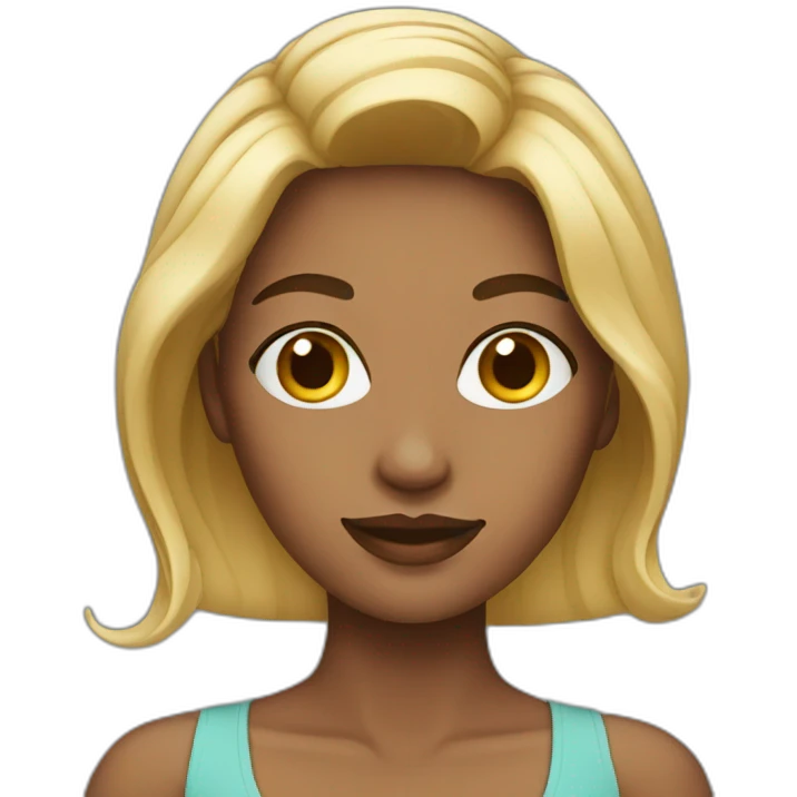 woman modeling emoji