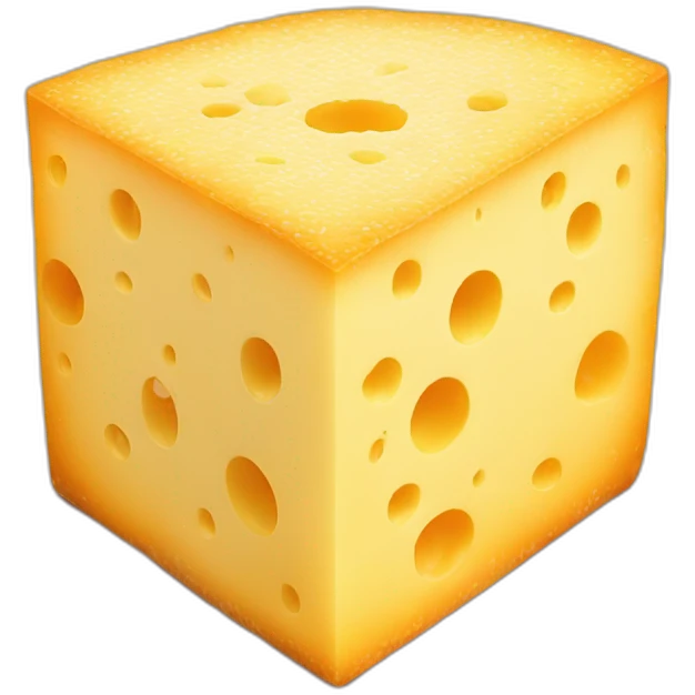 Square cheese with orange crust emoji