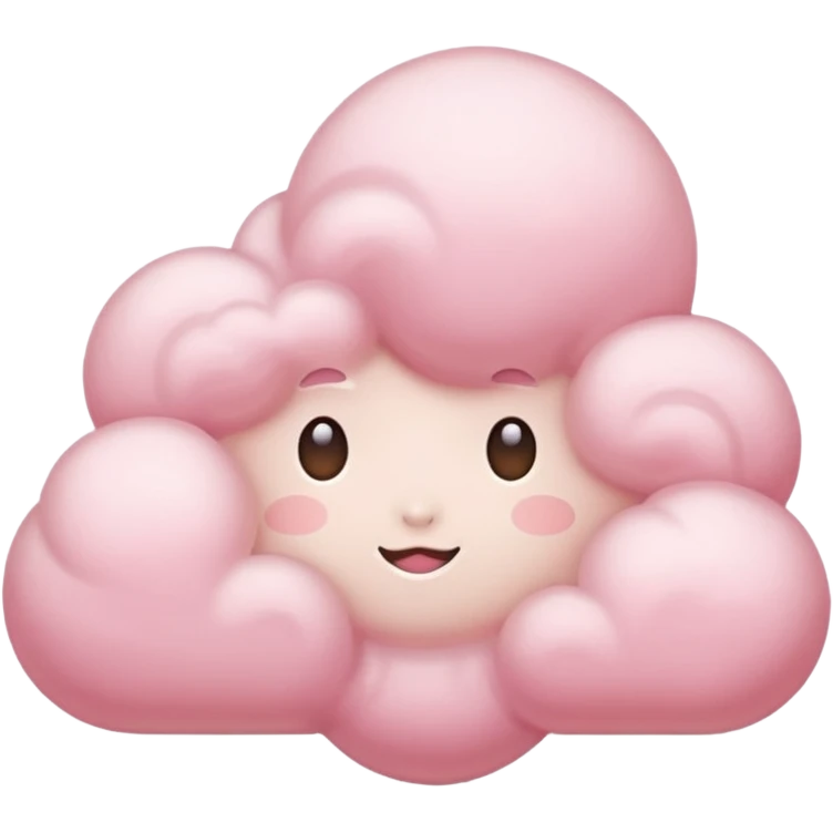 A soft pink cloud  emoji
