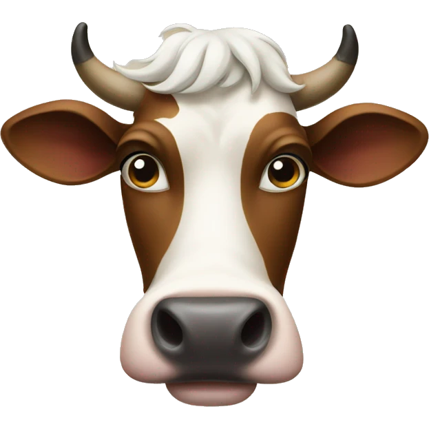 Cow with a mustache emoji