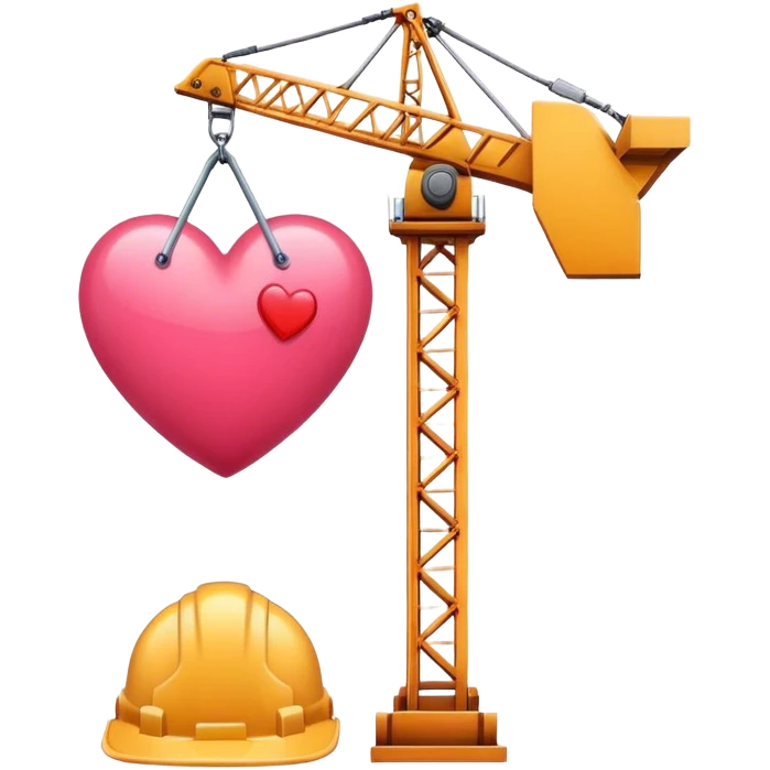 construction and hearts emoji